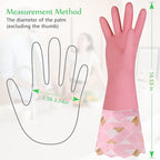 Yiomxhi Household Cleaning Gloves 3 Pairs Reusable Dishwashing Gloves Latex Free - Image 2