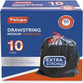 10 Gallon Drawstring Trash Bag Garbage Bag Trash Can Liner, 0.9 Mil by Feiupe