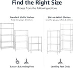 Amazon Basics 3-Shelf Adjustable Heavy Duty Steel Wire Shelving Rack with Chrome Finish, No-Tool Assembly, 250 lbs per Shelf, 23.2" L x 13.4" W x 30" H - Image 6