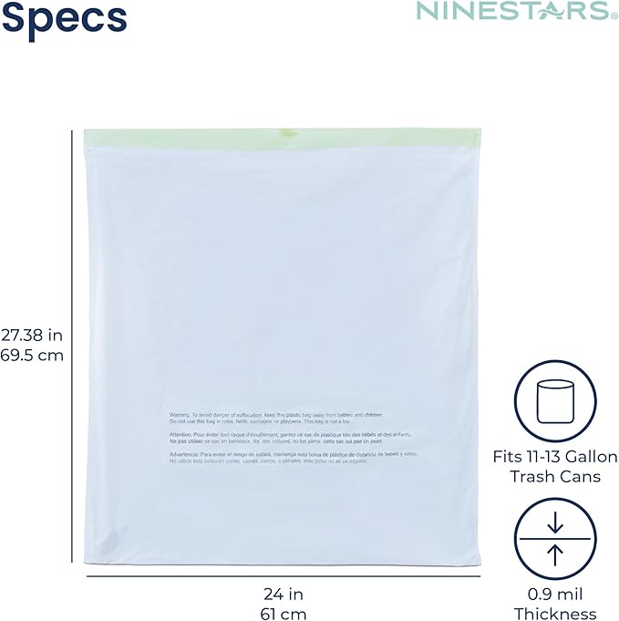 NINESTARS 13 Gallon Extra Thick Drawstring Trash Bags, Heavy Duty Leak-Proof - Image 4