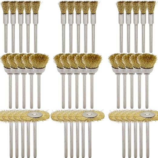 45-Piece Brass Wire Brush Set by LingGan