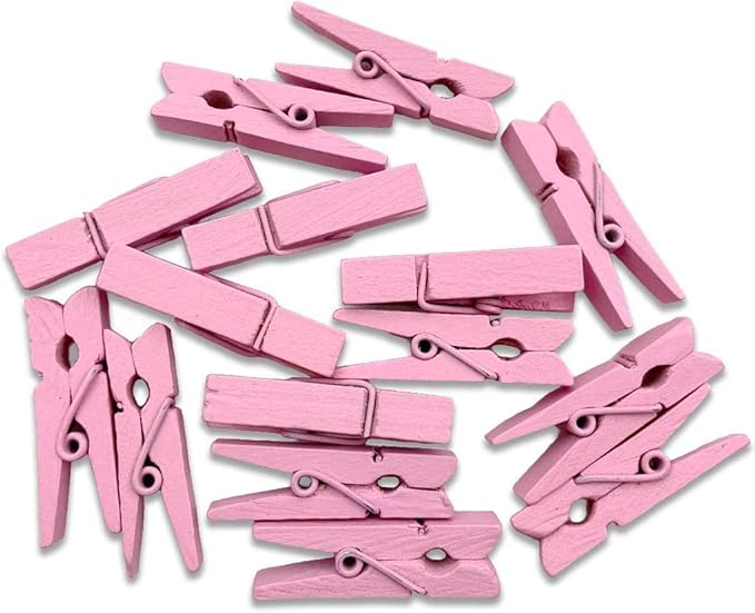 100pcs 35mm Natural Wooden Clips Photo Clips Clothespin DIY Wedding Party by Unknown
