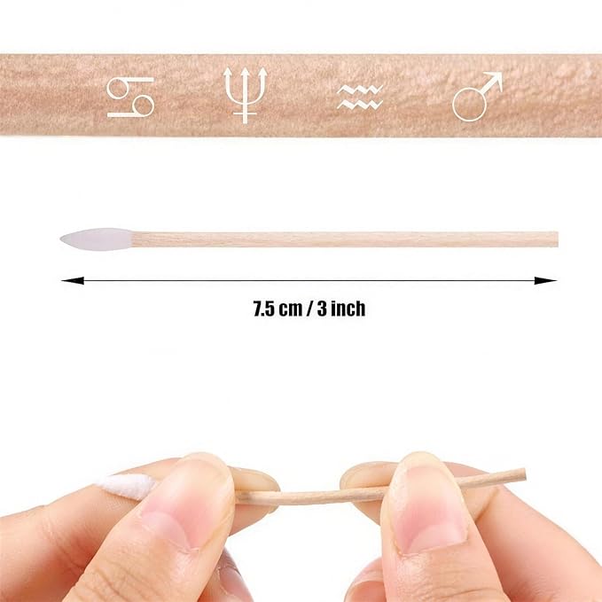Norme 500 Pcs 3 Inch Gun Cleaning Swabs Long Cotton Swabs in Storage Box Long - Image 2