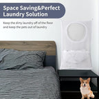 Hanging Laundry Hamper, Over The Door Laundry Hamper, Mesh Hanging Laundry Bag - Image 3