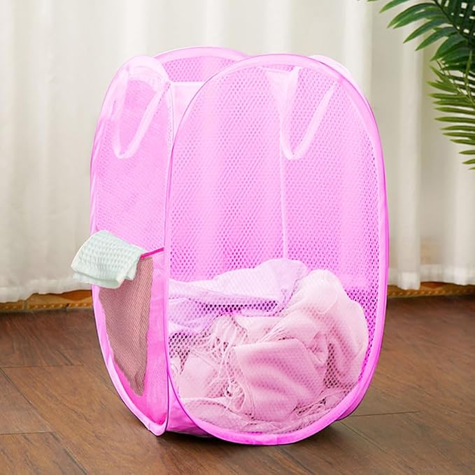 Pop Up Laundry Hamper, Portable Mesh Laundry Basket, Collapsible Clothes - Image 6