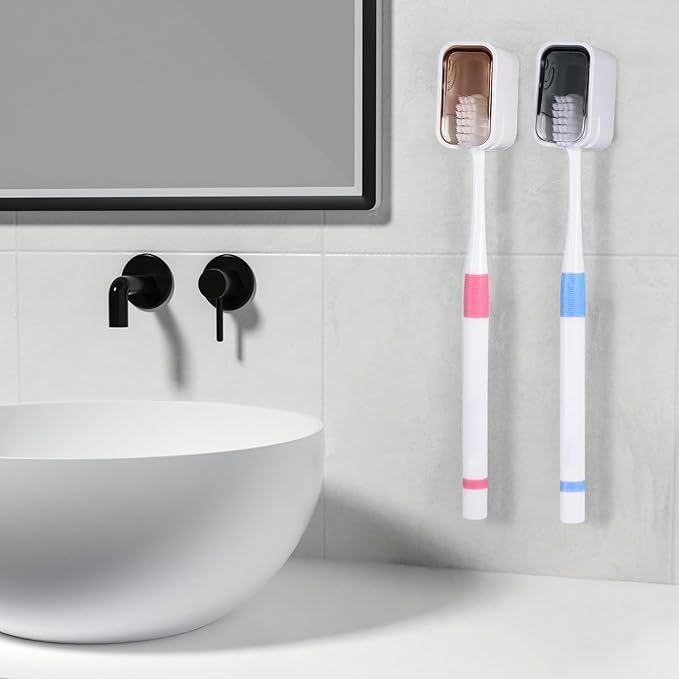4 PCS Toothbrush Holder Wall Mounted - Image 7