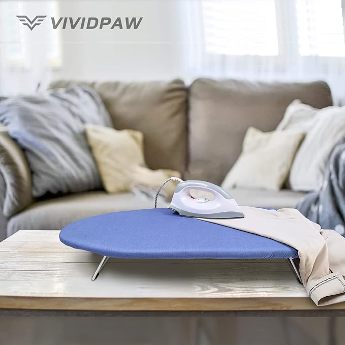Small Ironing Board Cover and Pad 12.5 x 30, Elastic Edge, Silicone Coated - Image 6