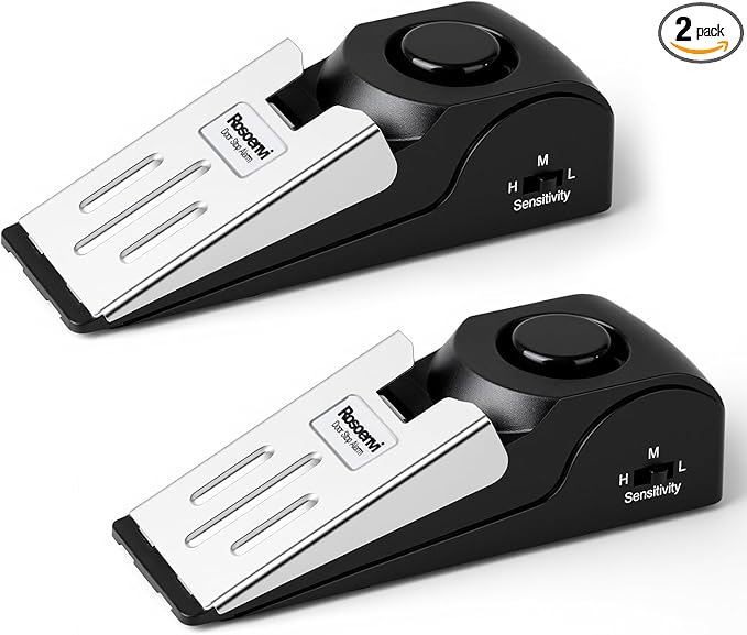 2 Pack Door Stop Alarm, Door Stopper by Rosoenvi