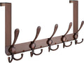 TICONN Over The Door Hooks, 5 Heavy Duty Tri Coat Rack All Metal Coat Hanger by TICONN
