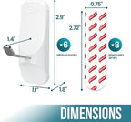 TAILI Hooks for Hanging, 6 Wire Sticky Hooks and 8 Adhesive Strips, No Damage - Image 6