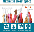 Wonder Hanger Max 20-Pack Space Saving Hangers, Reinforced Hooks Swivels 360° - Image 3
