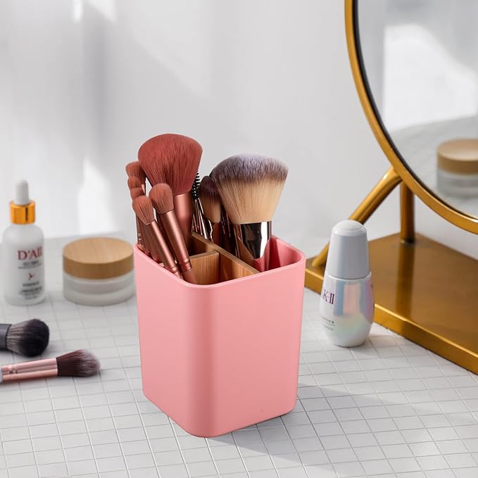 Bamboo Toothbrush Holder for Bathrooms, 3 Slots Toothbrush and Toothpaste - Image 3
