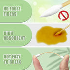 1000 Precision Tip Bamboo Cotton Swabs, Biodegradable & Organic Double Pointed - Image 6