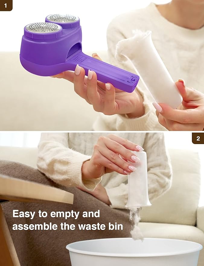 VASSON Fabric Shaver, Electric Lint Remover, Rechargeable Lint Shaver, Sweater - Image 4