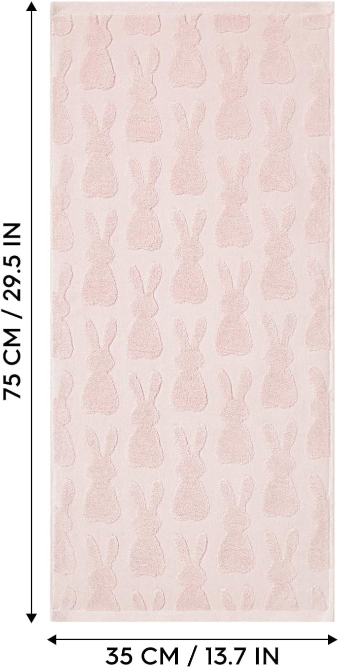 Artoid Mode 4 Pcs Pink 3D Rabbit Jacquard Easter Hand Towels - Image 6