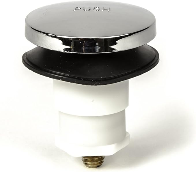 Toe Touch Bath Tub/Bathtub Drain Stopper Includes 3/8" and 5/16" Fittings Chrome - Image 2