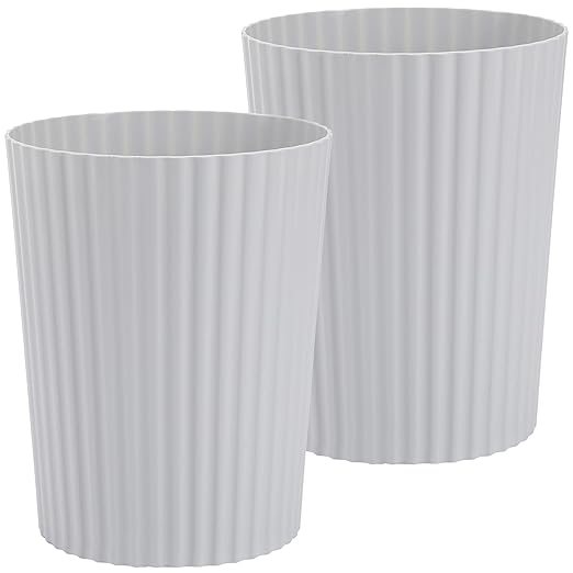 JiatuA Small Trash Can Plastic Wastebasket Round Garbage Container Bin by JiatuA