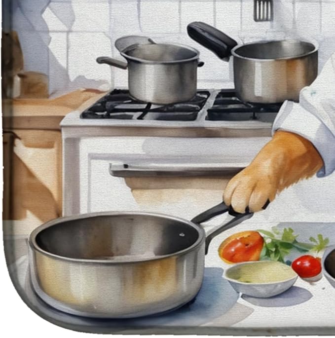 Caroline's Treasures DAC6257DDM Golden Retriever The Chef Dish Drying Mat - Image 4