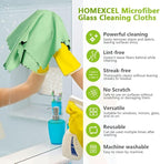 HOMEXCEL Microfiber Glass Cleaning Cloths-6PK, Stainless Steel, Premium Magic - Image 3