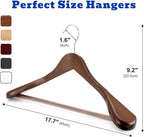 HOUSE DAY Wide Shoulder Wooden Hangers, Suit Hangers - Image 9