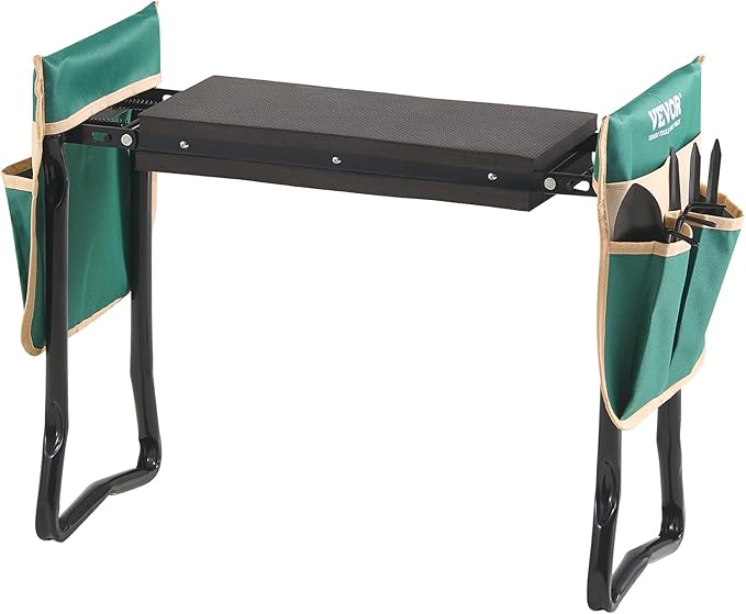 VEVOR Garden Kneeler and Seat, 330 lbs Load Capacity, 8" EVA Wide Pad, Foldable Garden Stool, Kneeling Bench for Gardening with Tool Bag, Gifts for Women, Grandparents, Seniors, Mom and Dad - Image 9