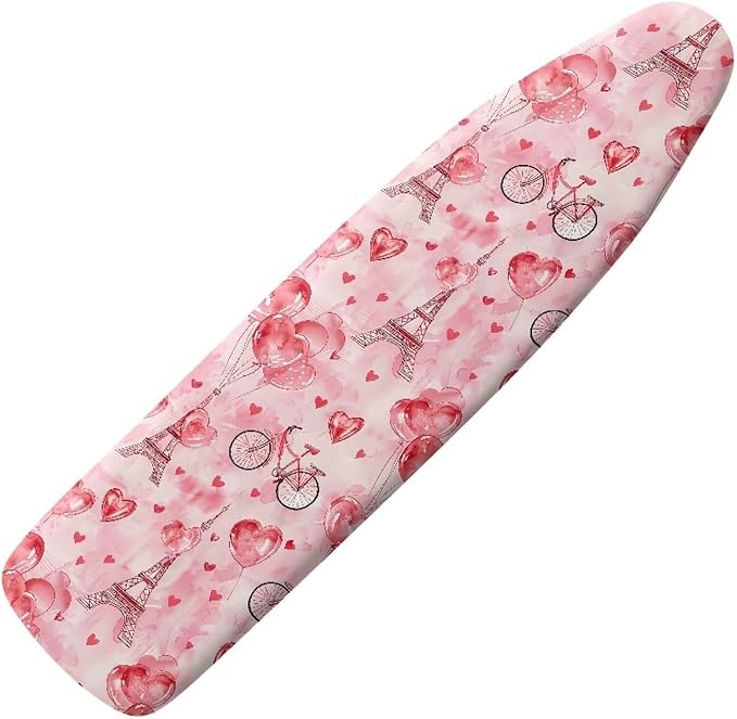 Heart Design Ironing Board Cover and Pad 15 x 54 Thick Padding by Oamsistay