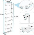 bukfen Over the Door Pantry Organizer, 8-Tier Adjustable Basket Kitchen Pantry - Image 3