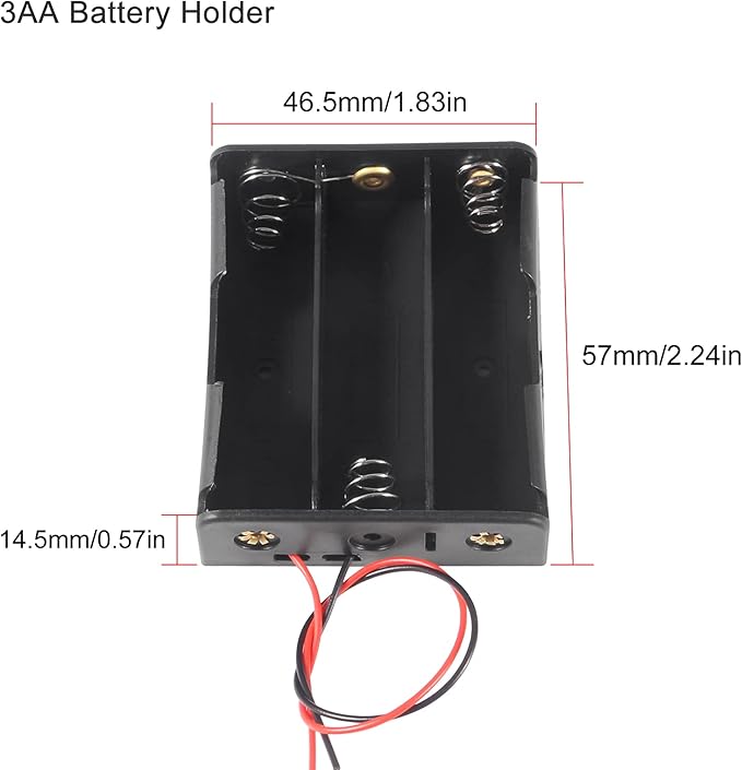 5pcs 18650 Battery Clip 3 Slots 11.1V Plastic 18650 Battery Storage Box Case - Image 2