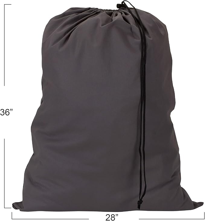 Household Essentials Cotton Laundry Bag, 100% Cotton, Drawstring Top - Image 3