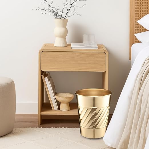 Monarch Abode Metal Bathroom Trash Can – Waste Basket - Image 8