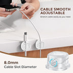 AhaStyle Spring Cable Organizer 6 Pack Cord Cable Holders Clips Strong Adhesive - Image 4