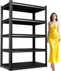71"H-35"W Garage Shelving Heavy Duty Storage Shelves, Metal Adjustable Shelving Unit, Utility Garage Organizer Shelf for Basement, Pantry, Kitchen, Warehouse,15.7"D x 35.4"W x 71.2"H, Black by Unknown