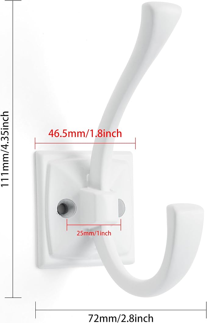 khtumeware Vintage Wall Hooks, 10 Pack Coat Hooks Hardware Towel Hooks - Image 3
