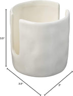 Mud Pie Kitchen Dish Sponge Holder Caddy, Off White - Image 10