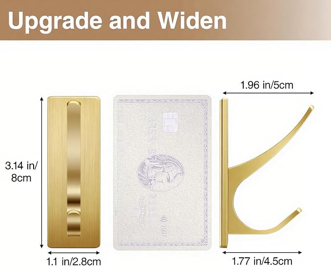 Gold Self Adhesive Towel Hooks, Extra Sticky and Strong 10LB, Stainless Hook - Image 3