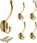 Soild Brass Wall Hooks for Hanging, Antique Brass Coat Hooks, Hooks for Living by Stylentdecor