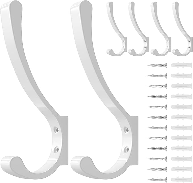 Coat Hooks Wall Mount, Hooks for Hanging Heavy Duty, Screw in Wall Hanger for - Image 2