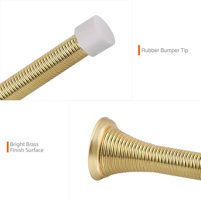 14 Pack Spring Door Stopper Bright Brass - Image 4