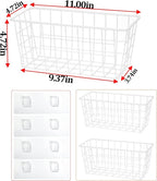 Hanging Kitchen Baskets Adhesive Sturdy Wire Storage Baskets - Image 2