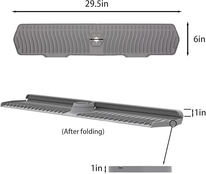 Kitchen Sink Faucet Mat, 90° Foldable Faucet Mat - Image 7