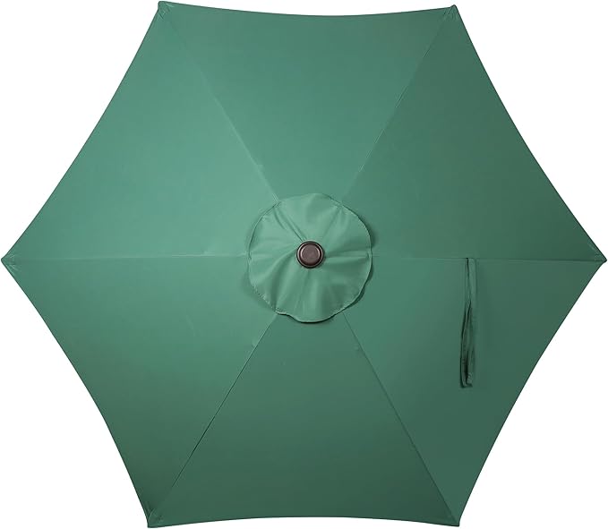 Blissun 7.5 ft Patio Umbrella, Yard Umbrella, Outdoor Market Umbrella with Push Button Tilt Crank, Seaglass - Image 5