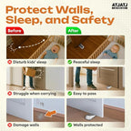 2 Packs Door Stoppers for Bottom, Rubber Wedge, Heavy Duty Doorstop for Inside - Image 2