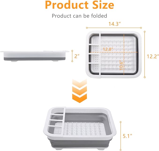 Collapsible Dish Rack with Drainboard - Image 2