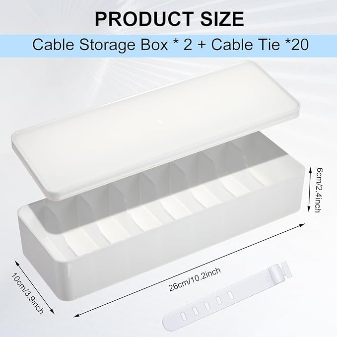 Tatuo 4 Pcs Cable Organizer Box - Image 2