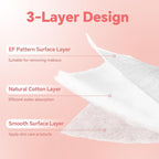 Square Cotton Pads, 100% Cotton, Not to Shed or Fall Apart, Unique Triple-Layer - Image 4
