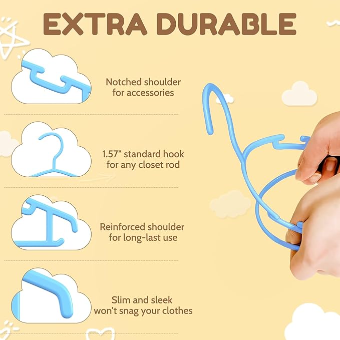 Kids Plastic Hangers, Baby Clothes Hangers - Image 3