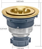 KONE 3-1/2 Inch Brass Sink Drain, Durable Stainless Steel Brass Kitchen Sink - Image 5