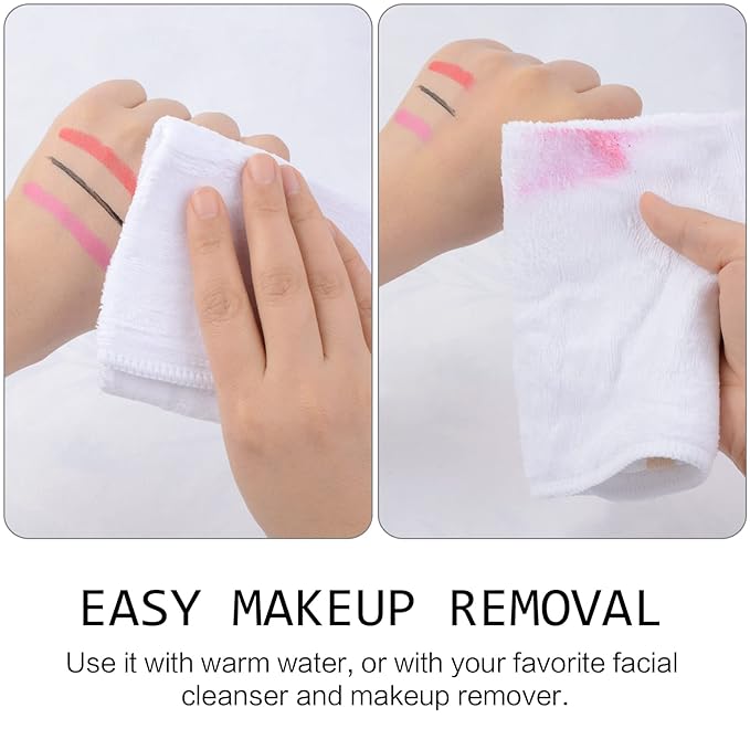 SINLAND Microfiber Facial Cloths Fast Drying Washcloth 12inch x 12inch White 6 - Image 7