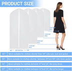 Suit Bags for Closet Storage Garment Bag Clear Garment Bags for Hanging Clothes - Image 2