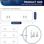 9-Pack Shower Caddy Adhesive Replacement, Transparent Adhesive Hooks Stickers - Image 4